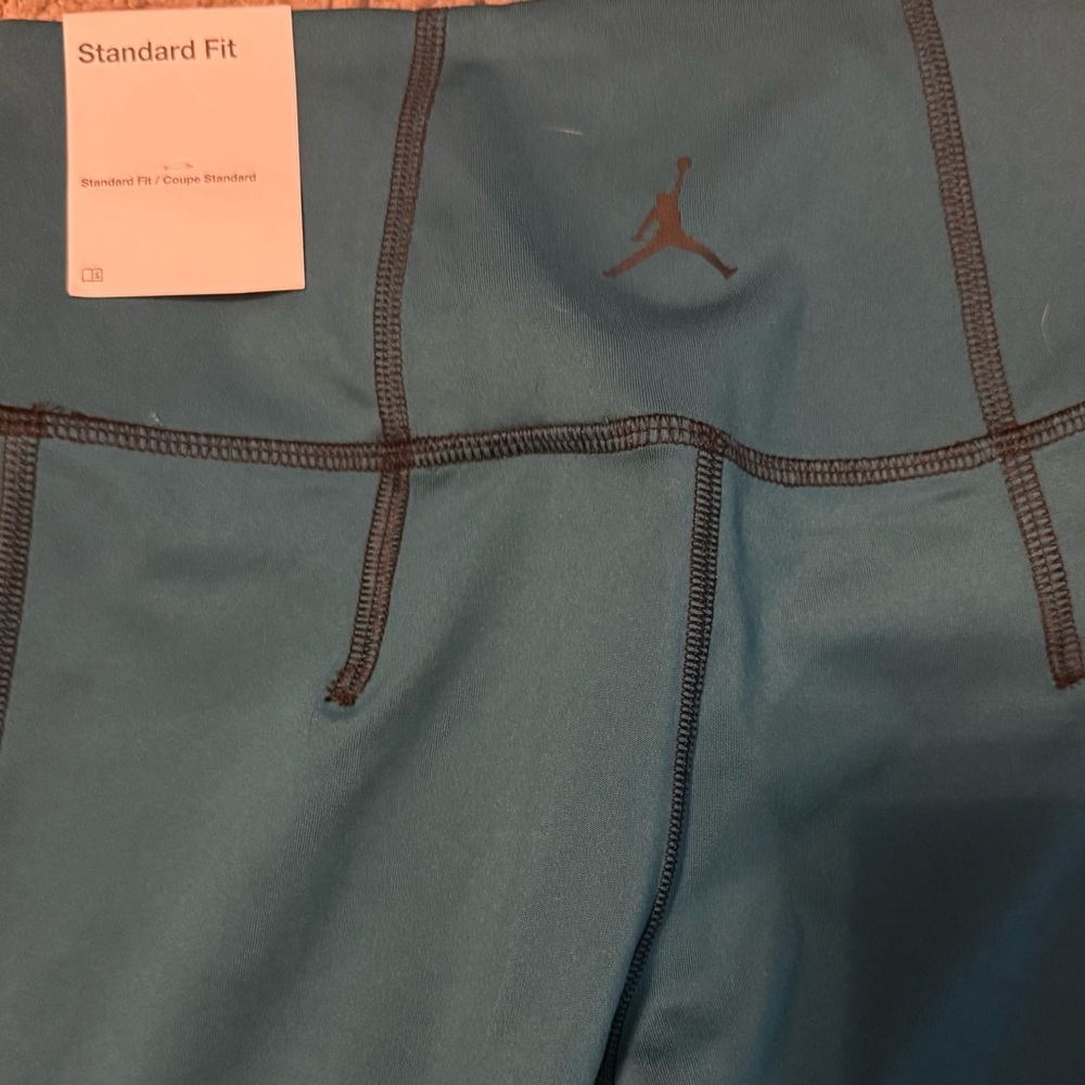 XS NWT Nike Women's Air Jordan Sport Leggings "Teal"/ "Sky J Teal” Standard Fit - Picture 5 of 6